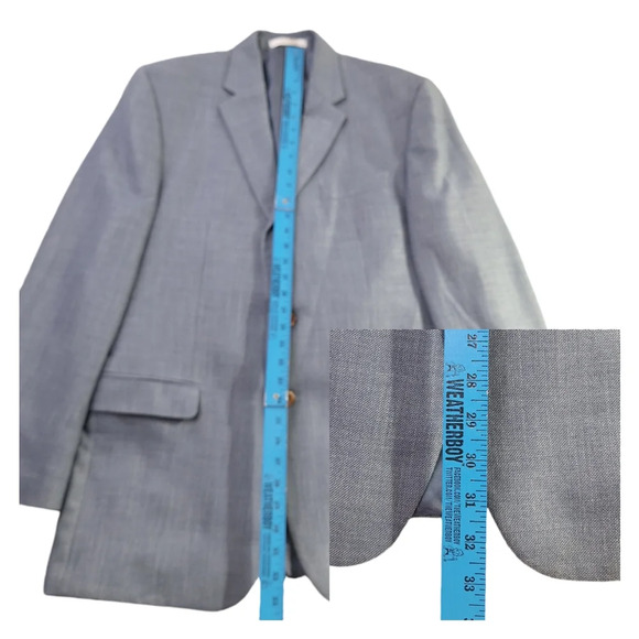 Lauren Ralph Lauren Men 42L Blue Notched Collar Two-Button Blazer Sportcoat - Picture 14 of 16